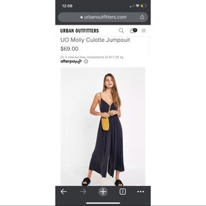 UO Molly Culotte Jumpsuit - blue/grey